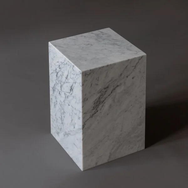 Приставной столик Carrara 30 из натурального мрамора_6